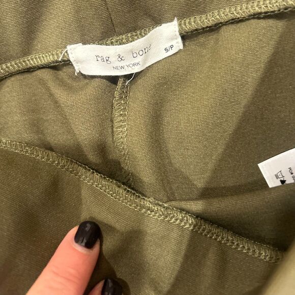 rag & bone High Waisted Slim Fit Pull On Pants Olive Green Small - Picture 4 of 7
